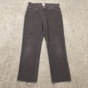 Gap Pants Mens 32x28 (Tag 32x32) Black Faded Corduroy Straight Fit‎ 5 Pocket Cut